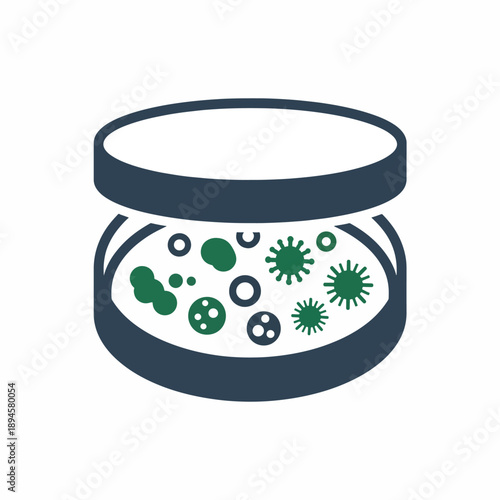 Petri Dish with Green Organisms