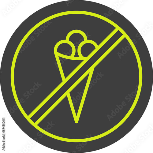 No Icecream Vector Icon