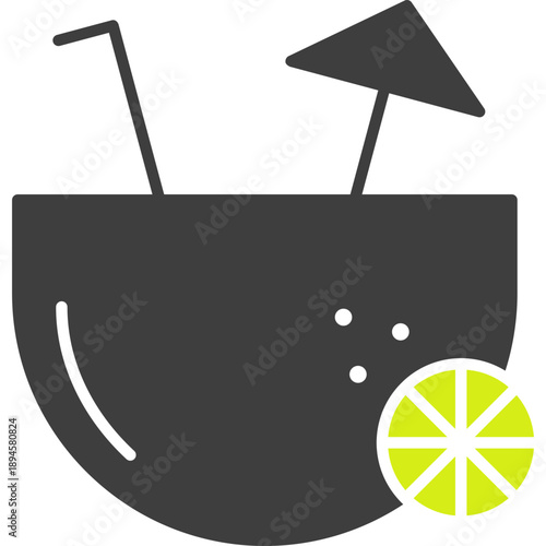 Coconut Drink Vector Icon