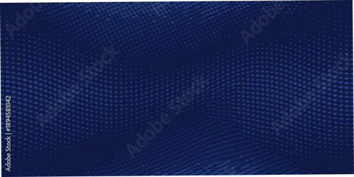 Abstract dark blue background with a wavy halftone dotted pattern effect