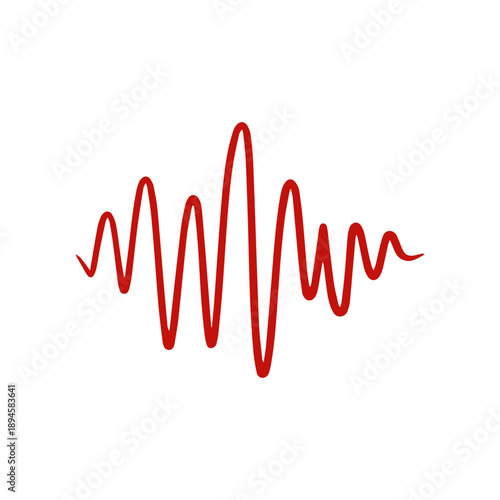 Abstract red wave frequency