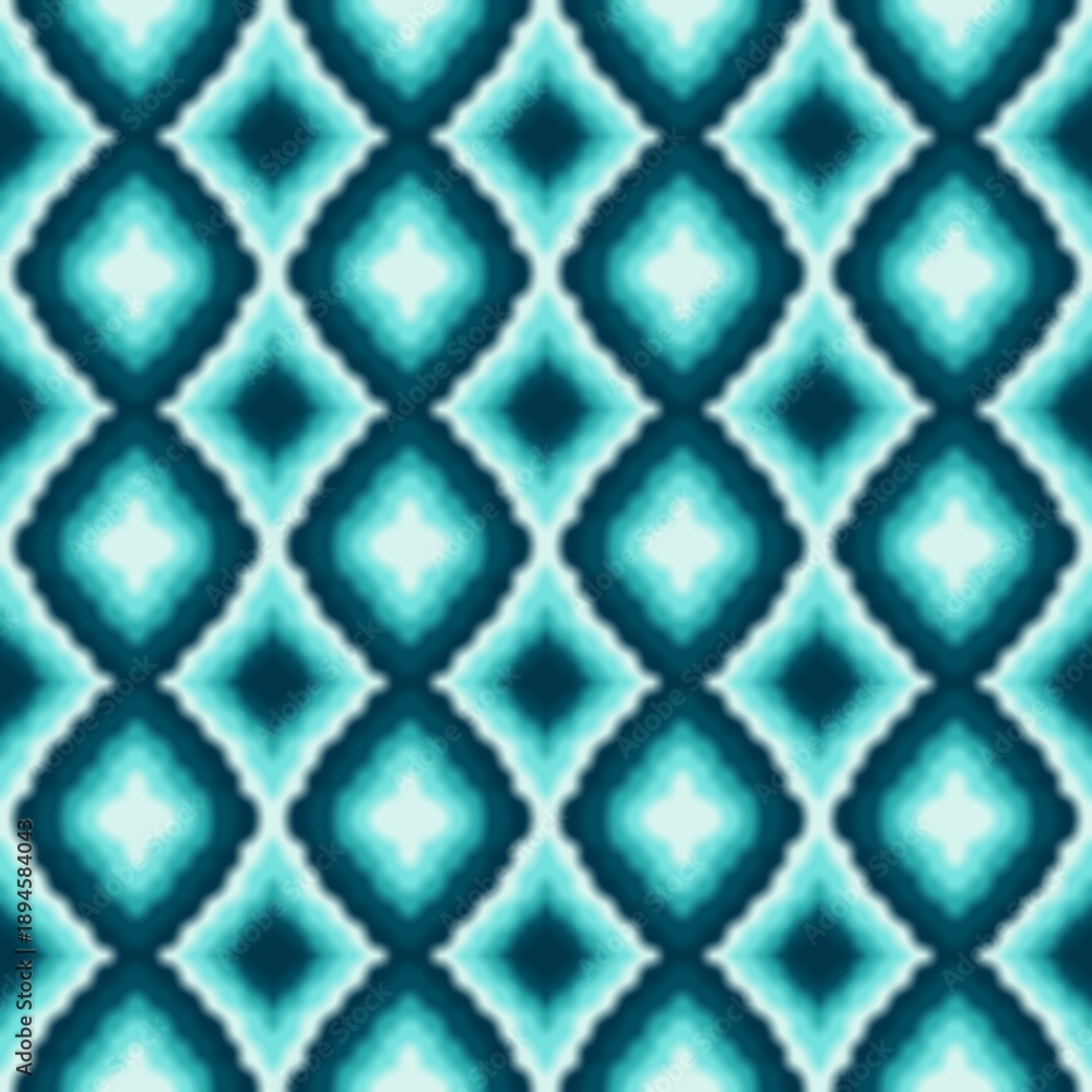 Fototapeta premium Seamless Abstract Teal Diamond Pattern Background