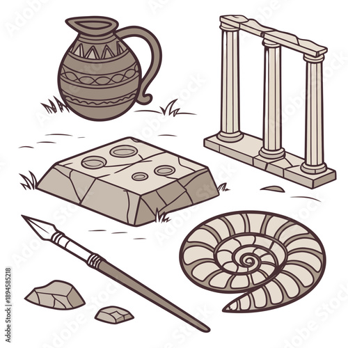 Ancient Archaeology Artifact Bundle: Historical Cultural Finds