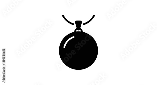 Black cartoon bomb icon with fuse representing danger, warning, and explosive symbol in flat silhouette style.
