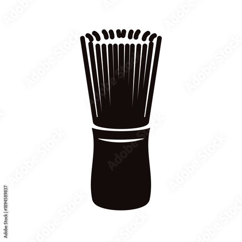 茶道具　シンプルな茶筅　モノクロ