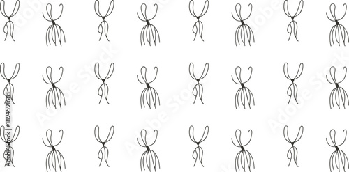 Vintage black silhouette cutlery seamless pattern featuring heart shapes and gold ornaments for a holiday wallpaper decoration vector illustration