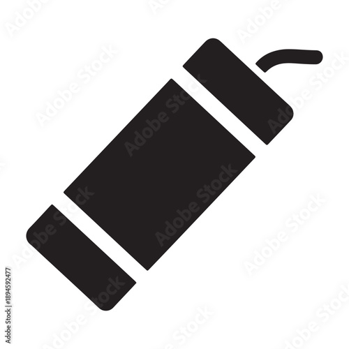 A black spray can icon on a white background silhouette vector shilhoutte icon use as a symbol, web graphic design, and infographic icon