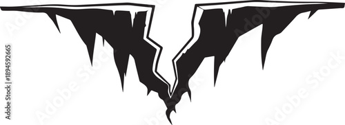 Black Bat Symbol Logo on White Background Illustration