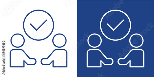 Reliability Blue And White Icon Style Collection