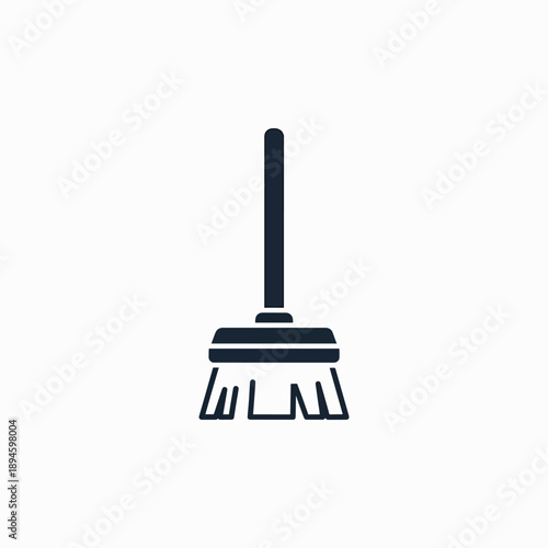Simple Broom Icon Vector