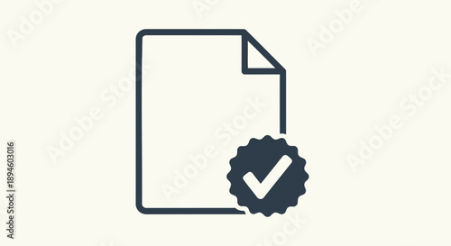 Vector document icon with checkmark
