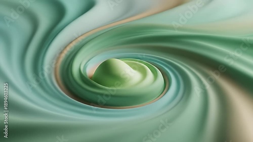 Abstract swirl of green and blue colors, artistic and vibrant, creative design.