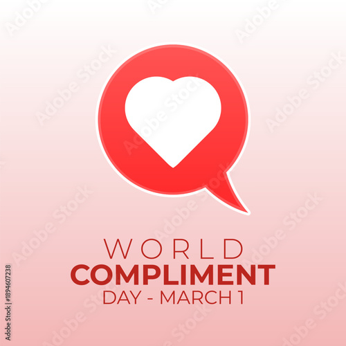 Vector graphic of World Compliment Day for World Compliment Day celebration.