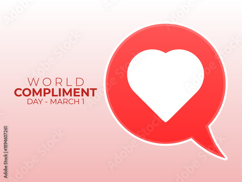 Vector graphic of World Compliment Day for World Compliment Day celebration.