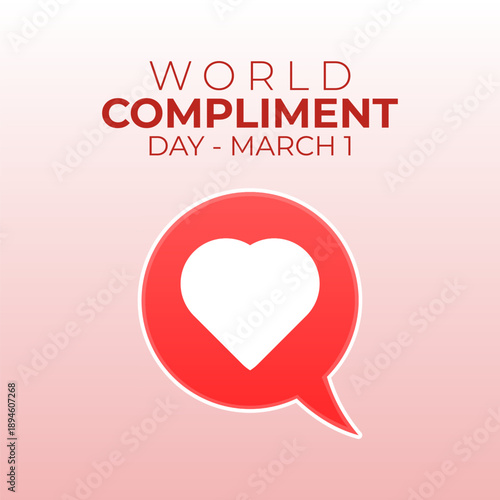 Vector graphic of World Compliment Day for World Compliment Day celebration.