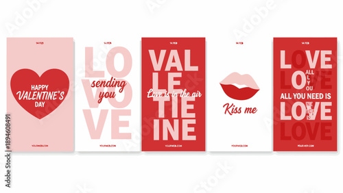 Celebrate Love with a Festive Happy Valentine's Day Banner Featuring Intertwined Hearts and Sparkles