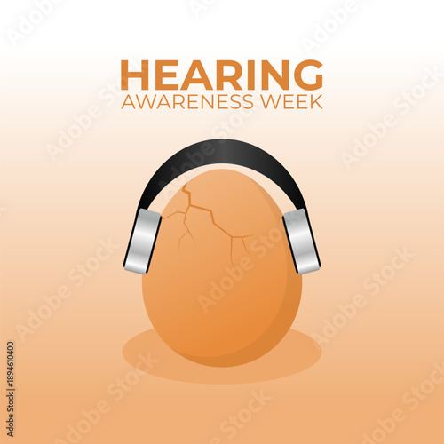 Vector graphic of Hearing Awareness Week for Hearing Awareness Week awareness.