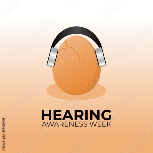 Vector graphic of Hearing Awareness Week for Hearing Awareness Week awareness.