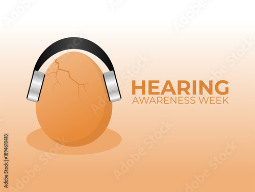Vector graphic of Hearing Awareness Week for Hearing Awareness Week awareness.