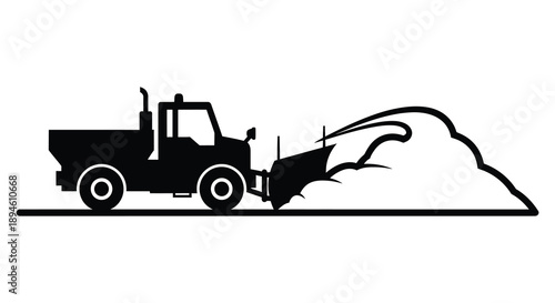 A black silhouette of a bulldozer pushing a pile of dirt ideal for design projects on transparent background silhouette high quality