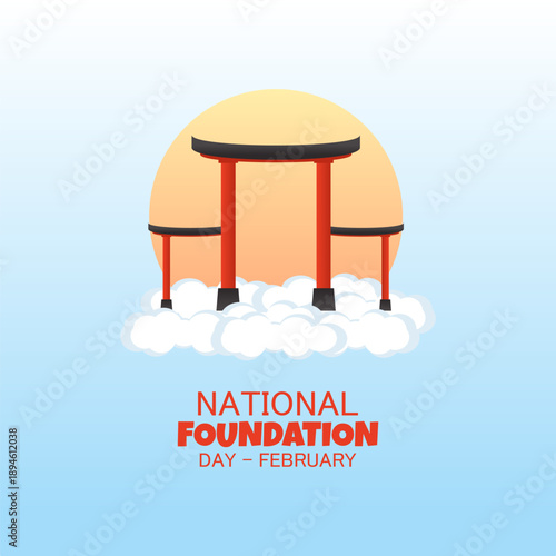Vector graphic of National Foundation Day for National Foundation Day celebration.