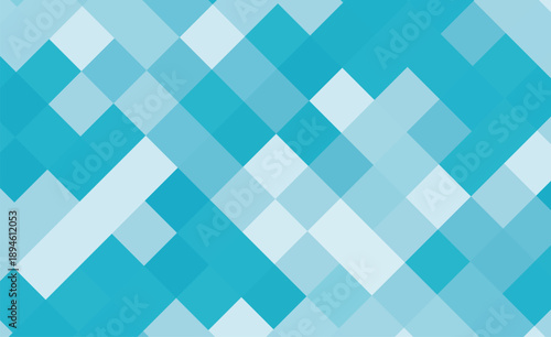 コーポレート向け水色モザイクタイル背景イラスト