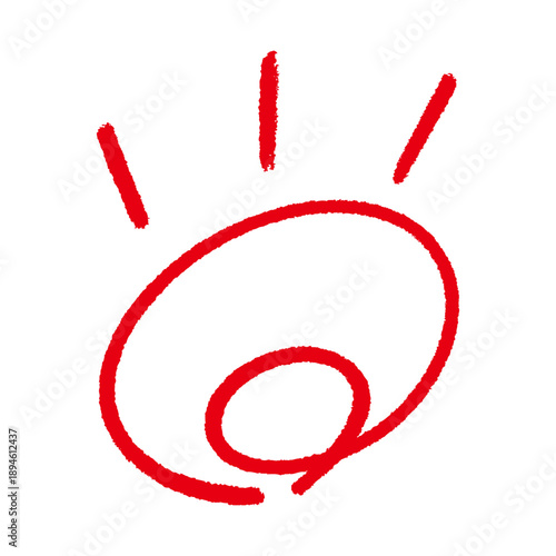 ペンで書いた二重丸