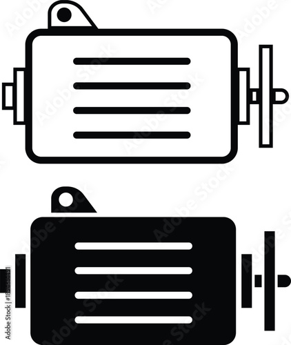Car alternator icon. Vehicle alternator sign. Automotive alternator symbol. flat style.