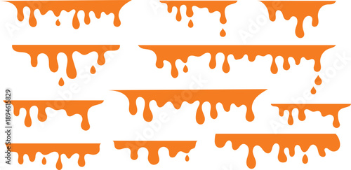 Ink drip and blob paint, splatter and splash set. Black dripping ink. ink seamless pattern. Liquids dripping paint drop. Various dripping black pain