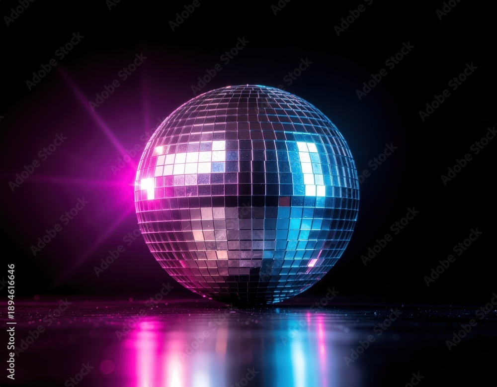 Obraz premium Neon Disco Ball