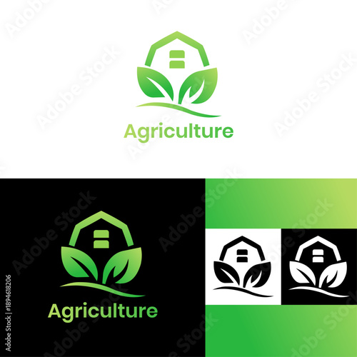 Farm House Agriculture Logo | Rural Farming Symbol | Sustainable Countryside Icon