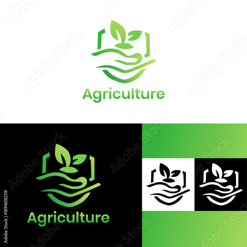 Agriculture Care Logo | Sustainable Farming Symbol | Green Crop Protection Icon