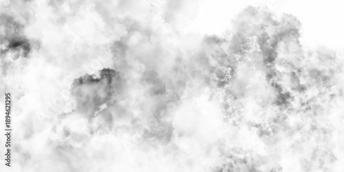 Abstract grey shades watercolor background. Smoke texture background. Gray clouds on white.