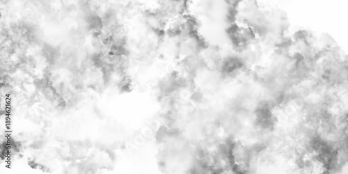 Abstract grey shades watercolor background. Smoke texture background. Gray clouds on white.