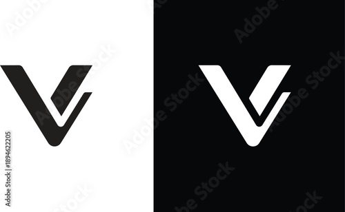 Simple Minimal V Letter Logo Design