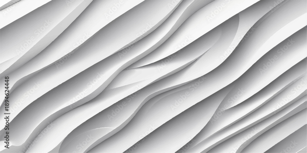 Obraz premium Abstract white silk fabric texture with soft satin waves and smooth liquid curves creates a light vector design for a modern cloth backdrop
