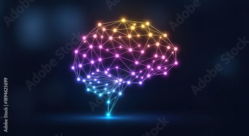 Wallpaper Mural Vibrant digital brain network symbolizing advanced artificial intelligence and profound thought Torontodigital.ca