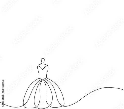 Elegant dress on mannequin Vector