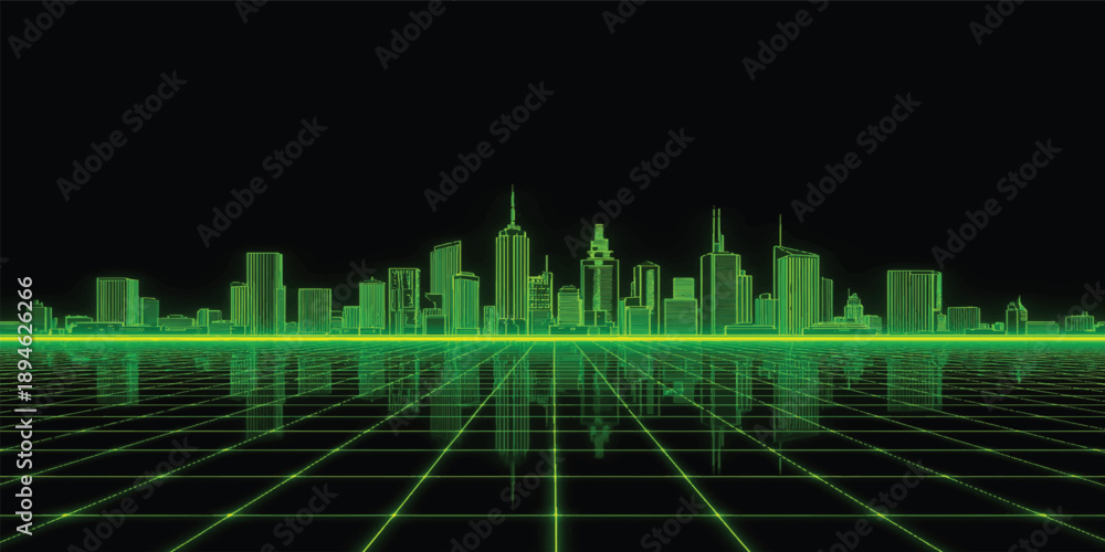 Naklejka premium Minimalist abstract sound wave background featuring flowing blue lines on a dark gradient
