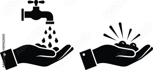 Essential Hand Washing Sequence Faucet Water, Rinsing, and Sparkling Clean Hands for Optimal Health and Hygiene