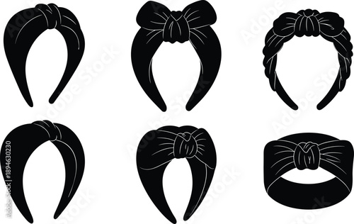 Trendy headbands collection, knotted wraps, floral hairbands, pearl designs, fashion accessories, stylish women’s hair styling essentials for beauty and fashion