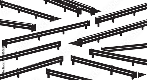 Black arrows pointing in different directions on white background