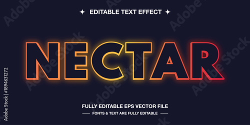 Nectar Editable Neon Gradient Text Effect