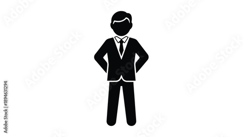  Executive Leader Silhouette Representing Professional Authority and Business Management