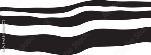 Black and white wavy stripes pattern background design element