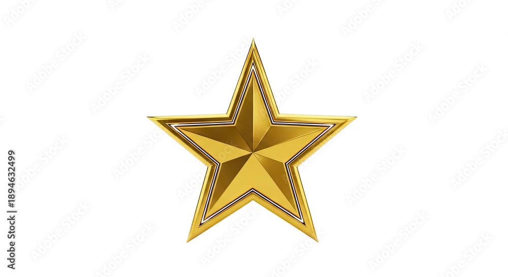 Obraz premium Golden Five-Pointed Star