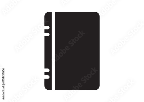 Book Icon, Editable Solid Vector Illustration
