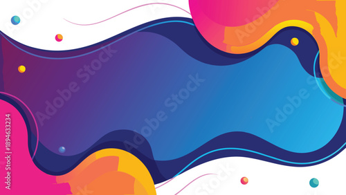 Minimal vector illustration for use in logos and stock designs featuring colorful waves and swirls in a modern style