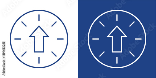Uptime Blue And White Icon Style Collection