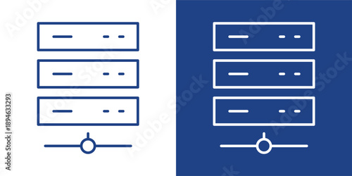 Storage Blue And White Icon Style Collection